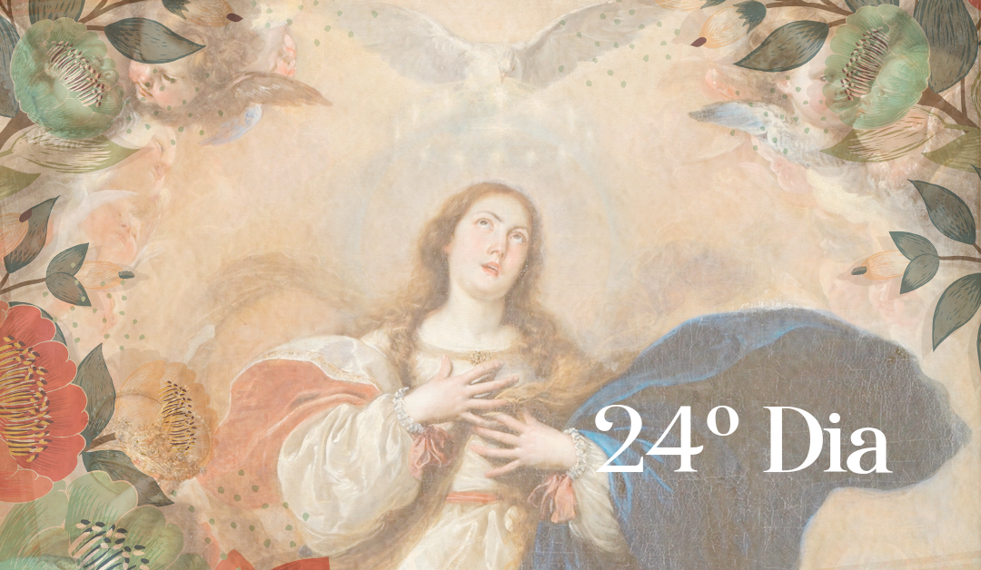 24º Dia: A Rainha do Céu no Reino da Divina Vontade. Um cruel tirano. O Pequeno Rei Jesus é levado por sua Mãe e São José a uma terra estrangeira, onde vão como pobres exilados. Retorno a Nazaré.
